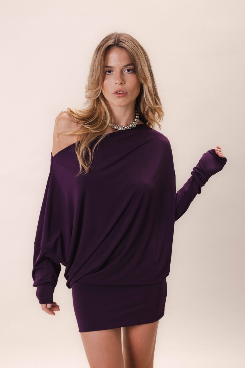 Vestido London Bordo