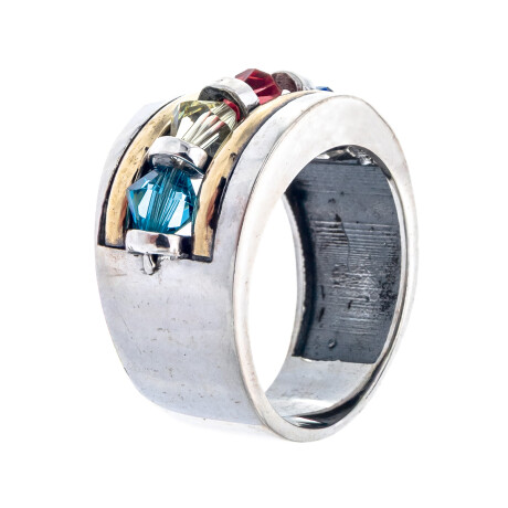 Anillo de plata 925, double con circonias Anillo de plata 925, double con circonias