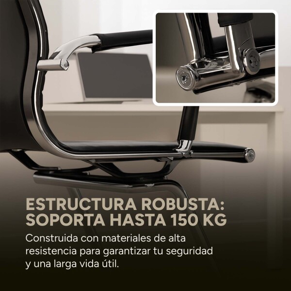 Silla Oficina Escritorio Patas Fijas Respaldo Anatomico Ejecutiva Silla Oficina Escritorio Patas Fijas Respaldo Anatomico Ejecutiva