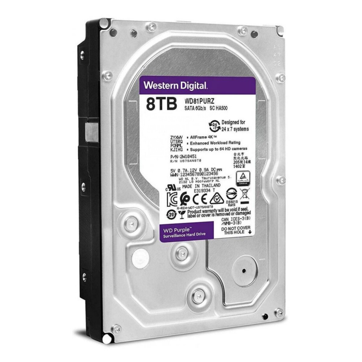 Disco Duro 3,5" - 8 TB WD Purple - Sata3 Intellipower - Disco Duro 3,5" - 8 Tb Wd Purple - Sata3 Intellipower 