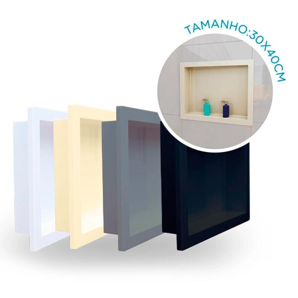 NICHO PVC PARA EMPOTRAR 40 X 30 CM - BLANCO NICHO PVC PARA EMPOTRAR 40 X 30 CM - BLANCO
