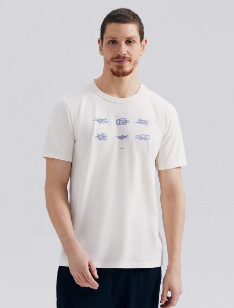 CAMISETA MANGA CORTA CON ESTAMPA BEIGE