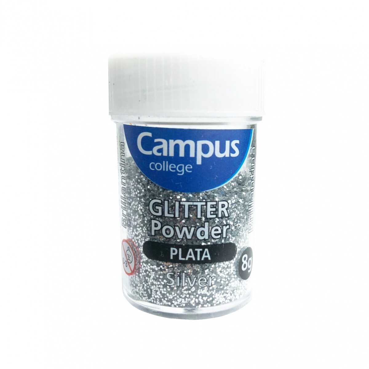 Brillantina Campus 8 grs - Plata 