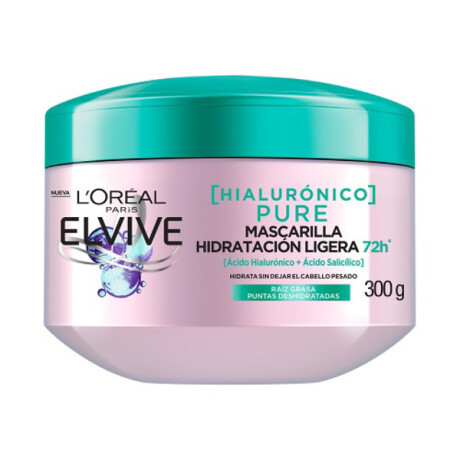 Elvive Crema De Tratamiento Hialurónico Pure 300gr – Mascarilla Capilar Hidratante Elvive Crema De Tratamiento Hialurónico Pure 300gr – Mascarilla Capilar Hidratante