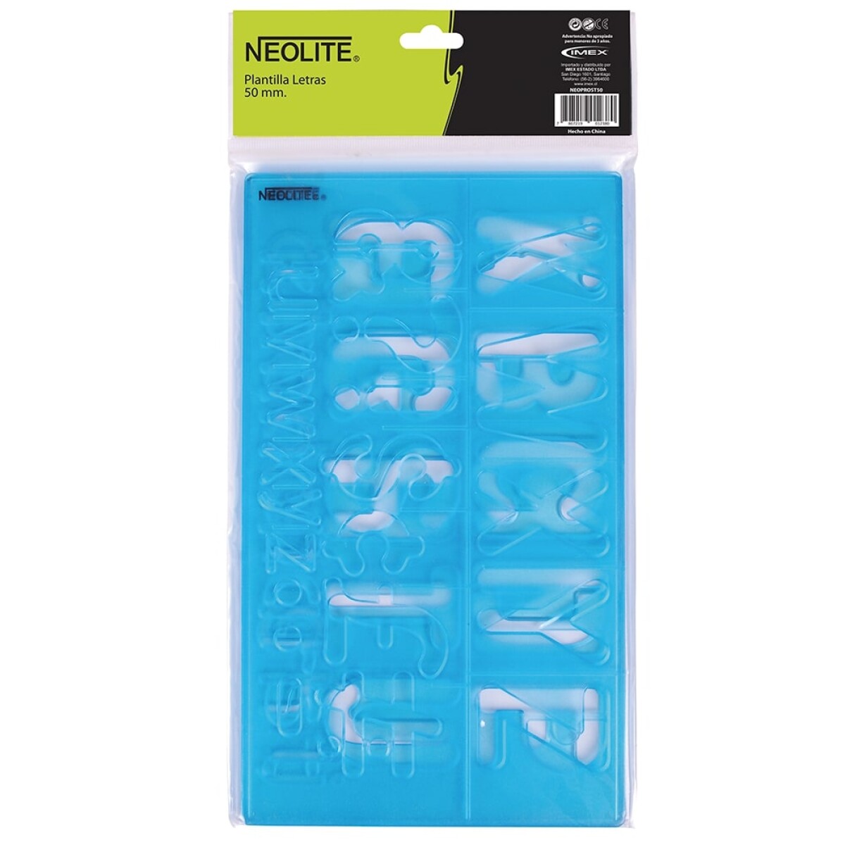 Plantilla Letras Armable Neolite 50 mm 