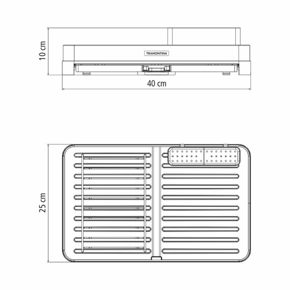 Escurridor para platos con bandeja acero inox gris TF1616