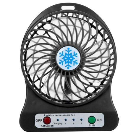 Mini Ventilador de Mesa Recargable USB NEGRO
