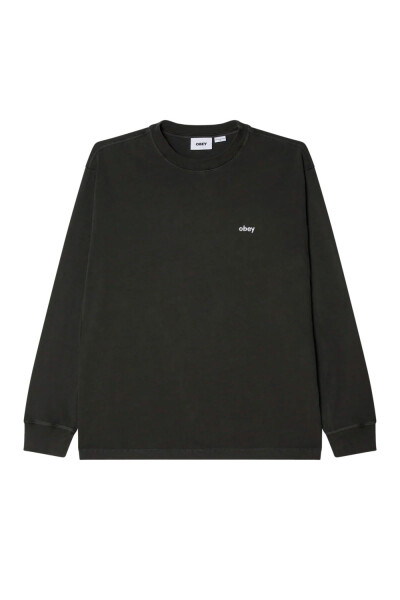 LOWERCASE PIGMENT TEE LS Negro
