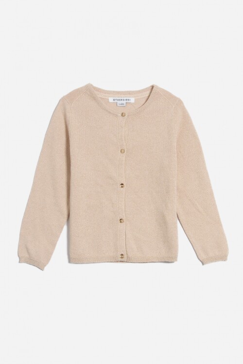 Cardigan con lurex BEIGE