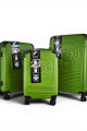 Set de 3 valijas ABS (fibra) de 20", 24" y 28" Verde claro