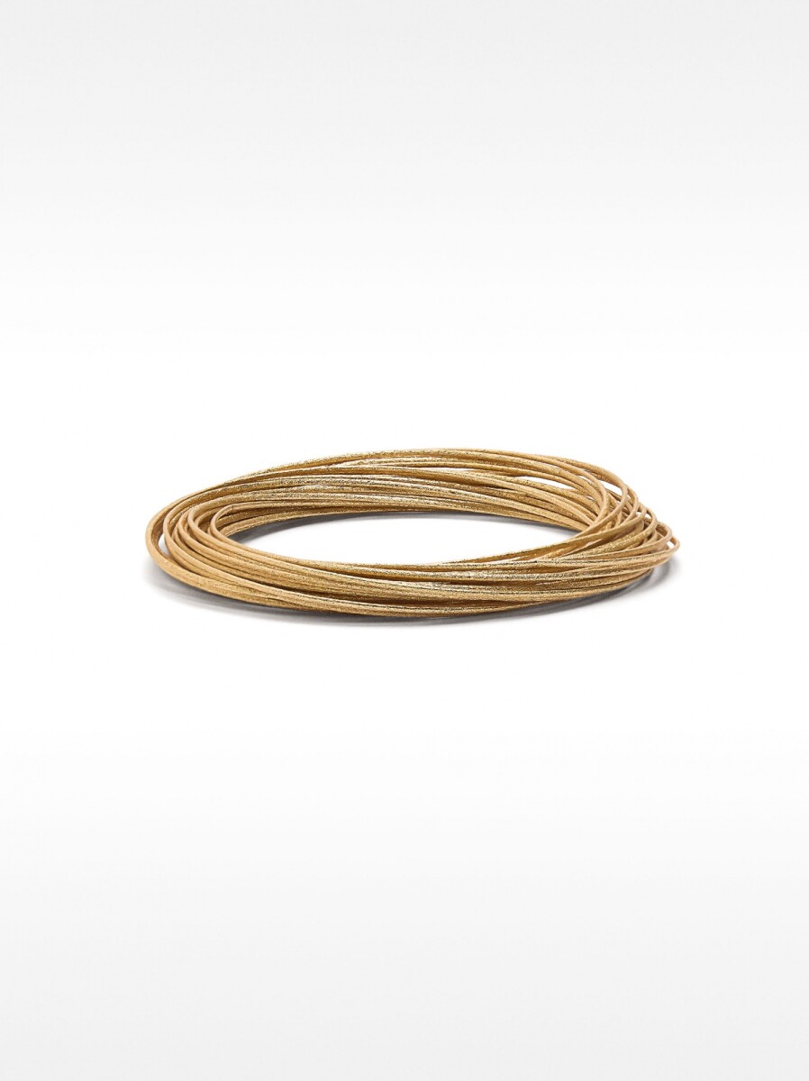 Pulseras Rígidas Entrelazadas - dorado 
