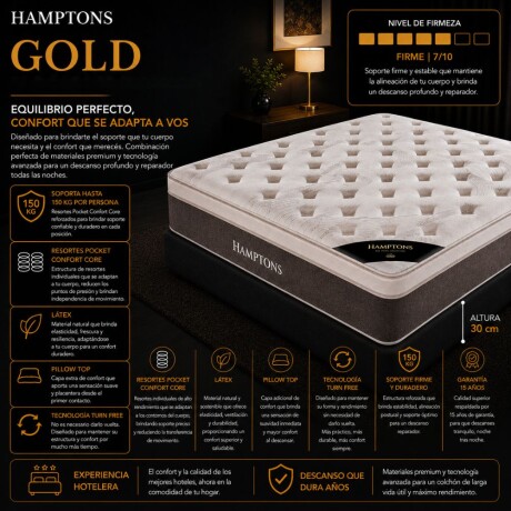 Colchon de resortes Queen THM Gold Colchon de resortes Queen THM Gold
