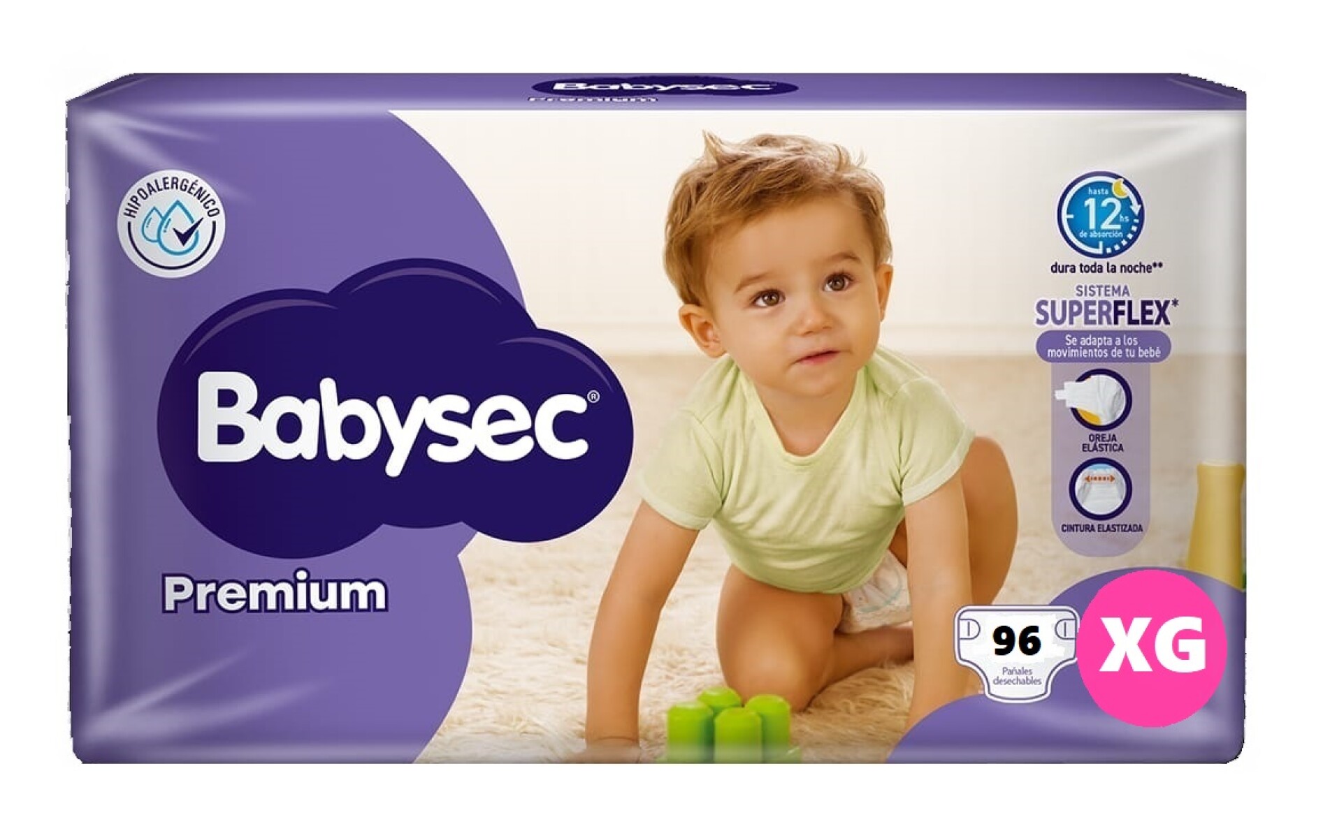 Pañal Babysec Premium Xg X96 