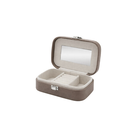 Joyero con espejo y hebilla - Chico 15x10x5cm Marron