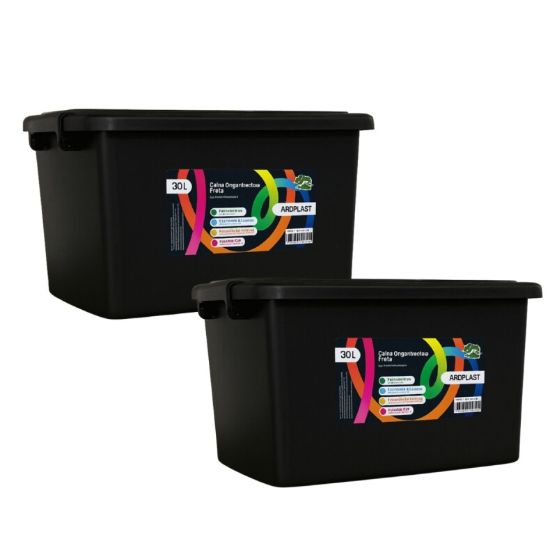Set x2 Caja organizadora 30lts NEGRO