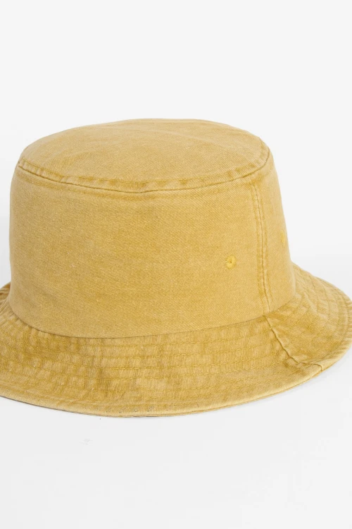 Gorro bucket gastado mostaza