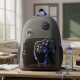 Mochila Trendy Escolar con porta botellas y llavero Gris