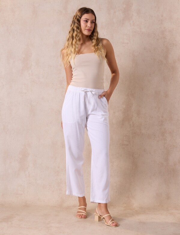 Pantalon Lino BLANCO