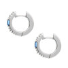 Aros Mila en Oro Blanco 18k con Brillantes y Zafiros Aros Mila en Oro Blanco 18k con Brillantes y Zafiros