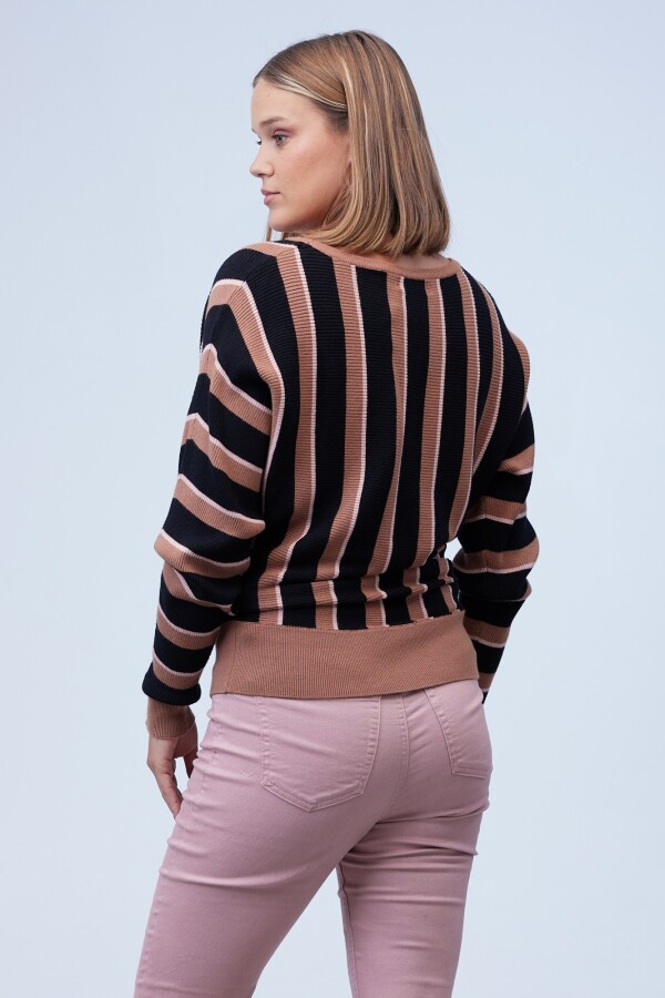 Buzo Dolman Color Block TOSTADO/MULTI