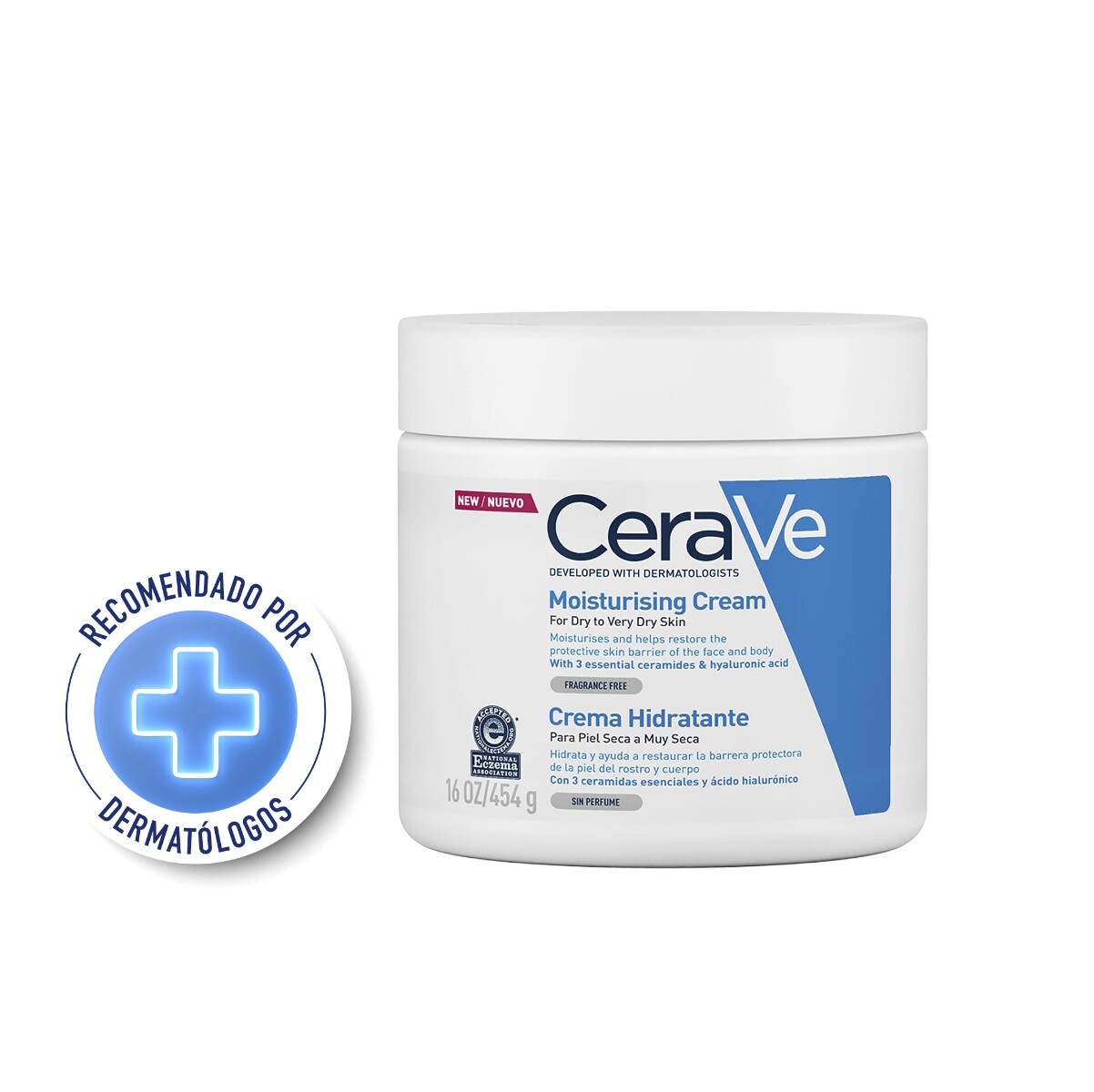 Cerave Crema Hidratante Corporal Para Pieles Secas 454 Grs. 