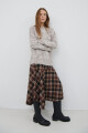 FALDA CUADROS MARRON