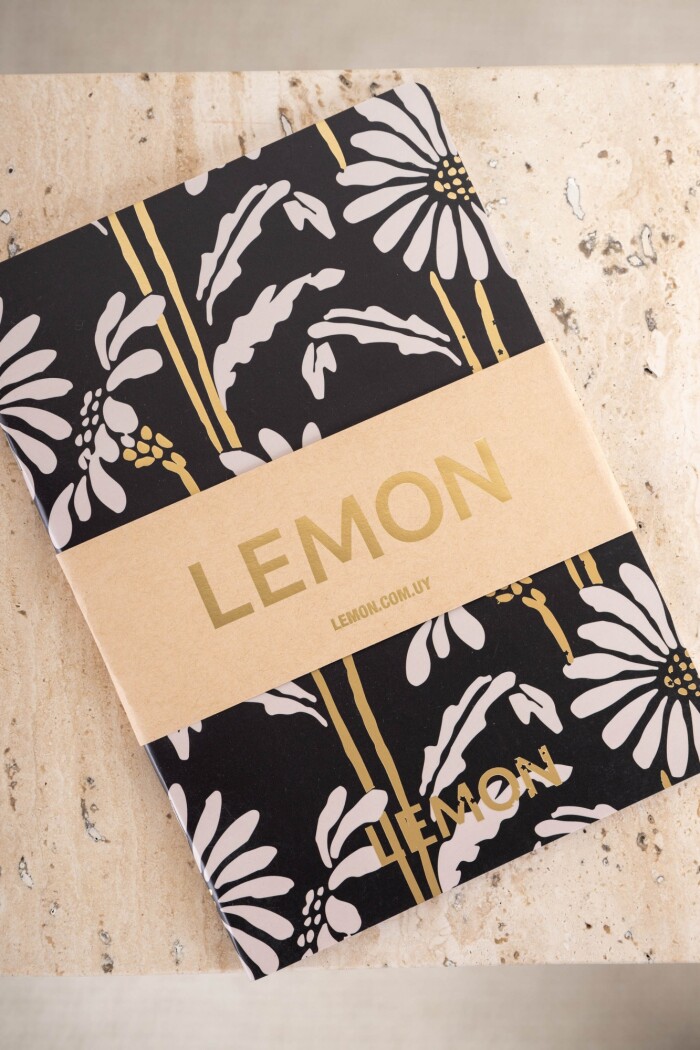 Notebook Print Flores Negro