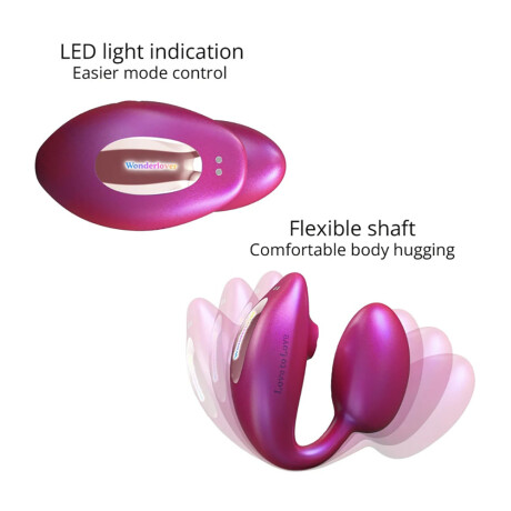 Huevo Vibrador de Doble Estimulación Wonderlover Rosa