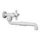 GINYPLAS GRIFO DE PARED PICO RECTO MÓVIL VOLANTE CORONA Ginyplas Grifo De Pared Pico Recto Móvil Volante Corona