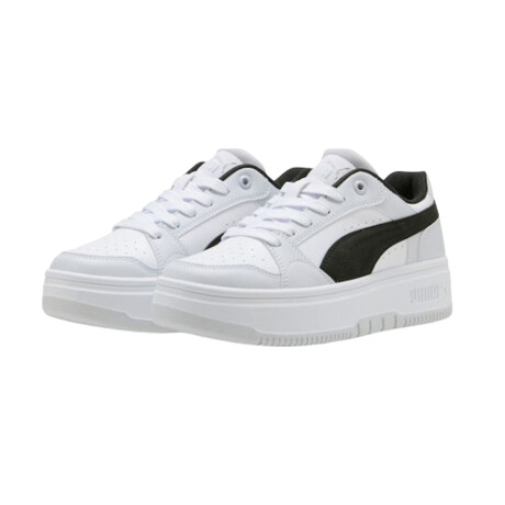 Championes Puma Rebound Femme Low White & Black