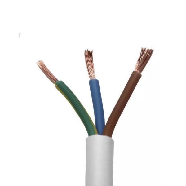 Cable bajo goma blanco 3x2mm² c/ T - Rollo 100 mt. ELE06831