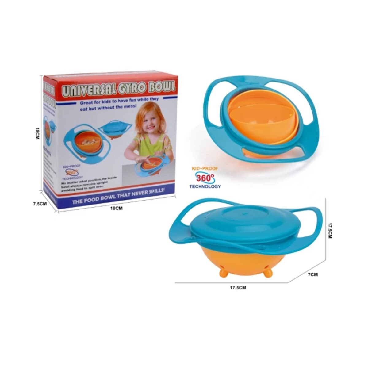 PLATITO PARA NIÑO ANTIVUELCO YB8090 - BLANCO 