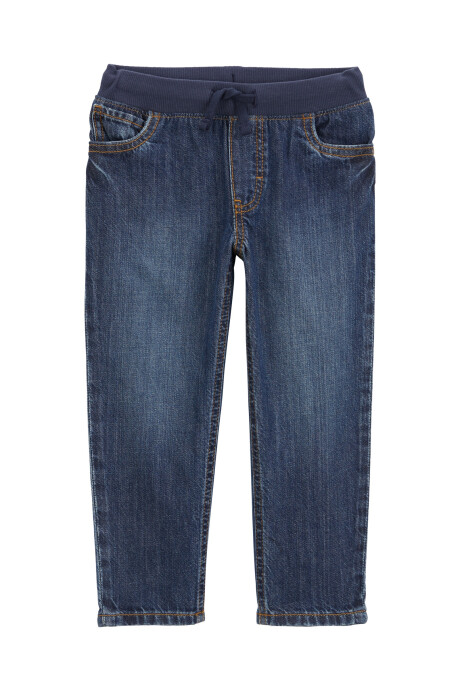 Pantalón jean con cordón Sin color