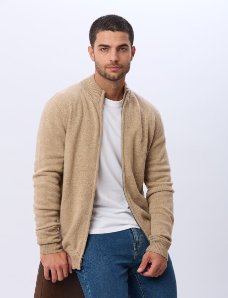 CAMPERA LANA TEJIDA Beige