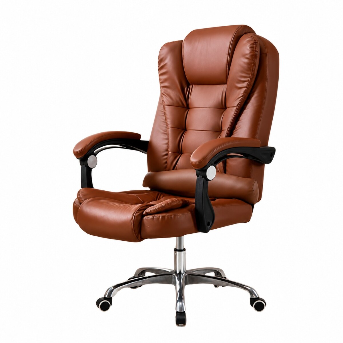 SILLA DE ESCRITORIO CON MASAJEADOR EJECUTIVA CORPORATIVA ERGONÓMICA - COLOR CHOCOLATE 