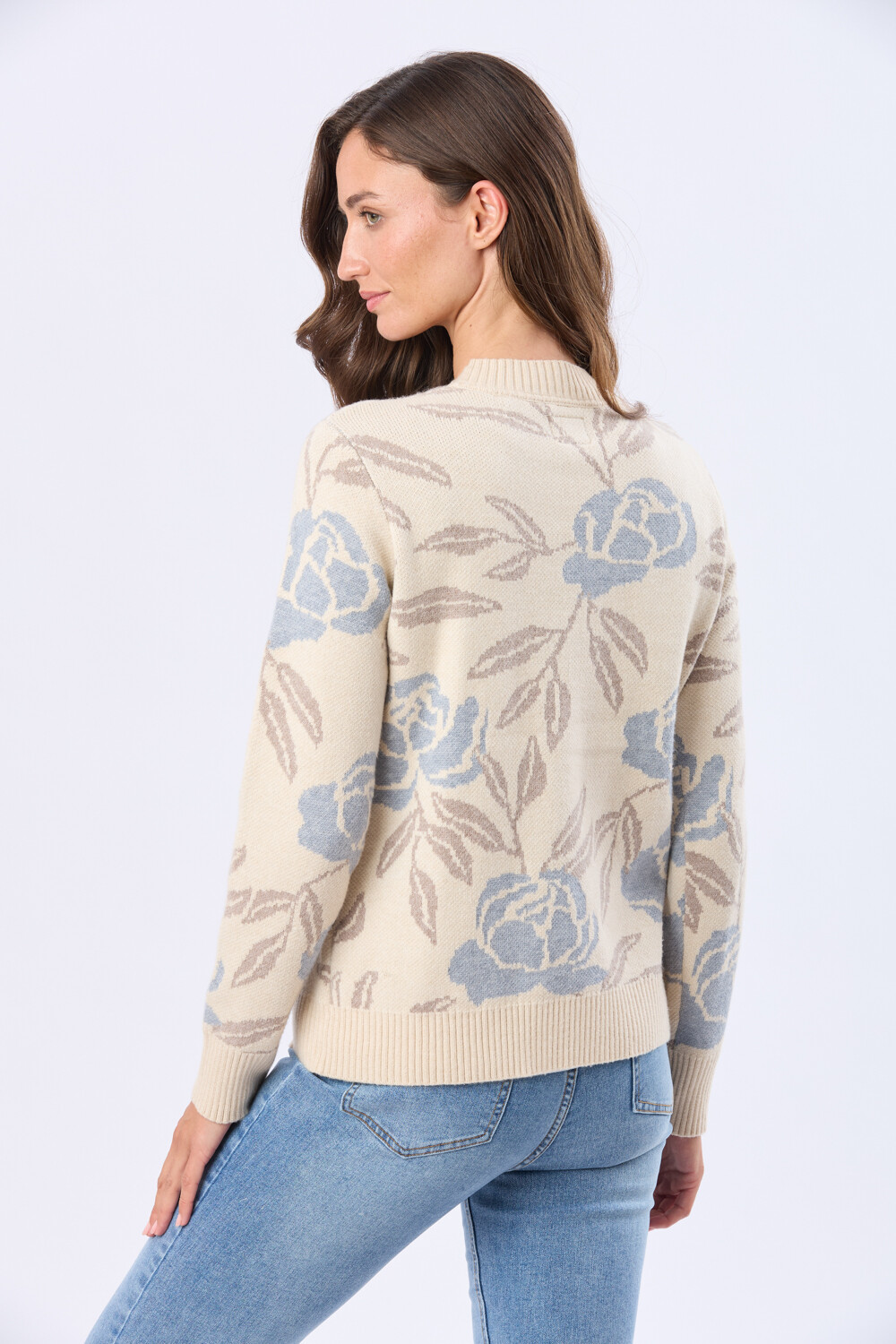 BUZO TEJIDO ESTAMPADO Beige