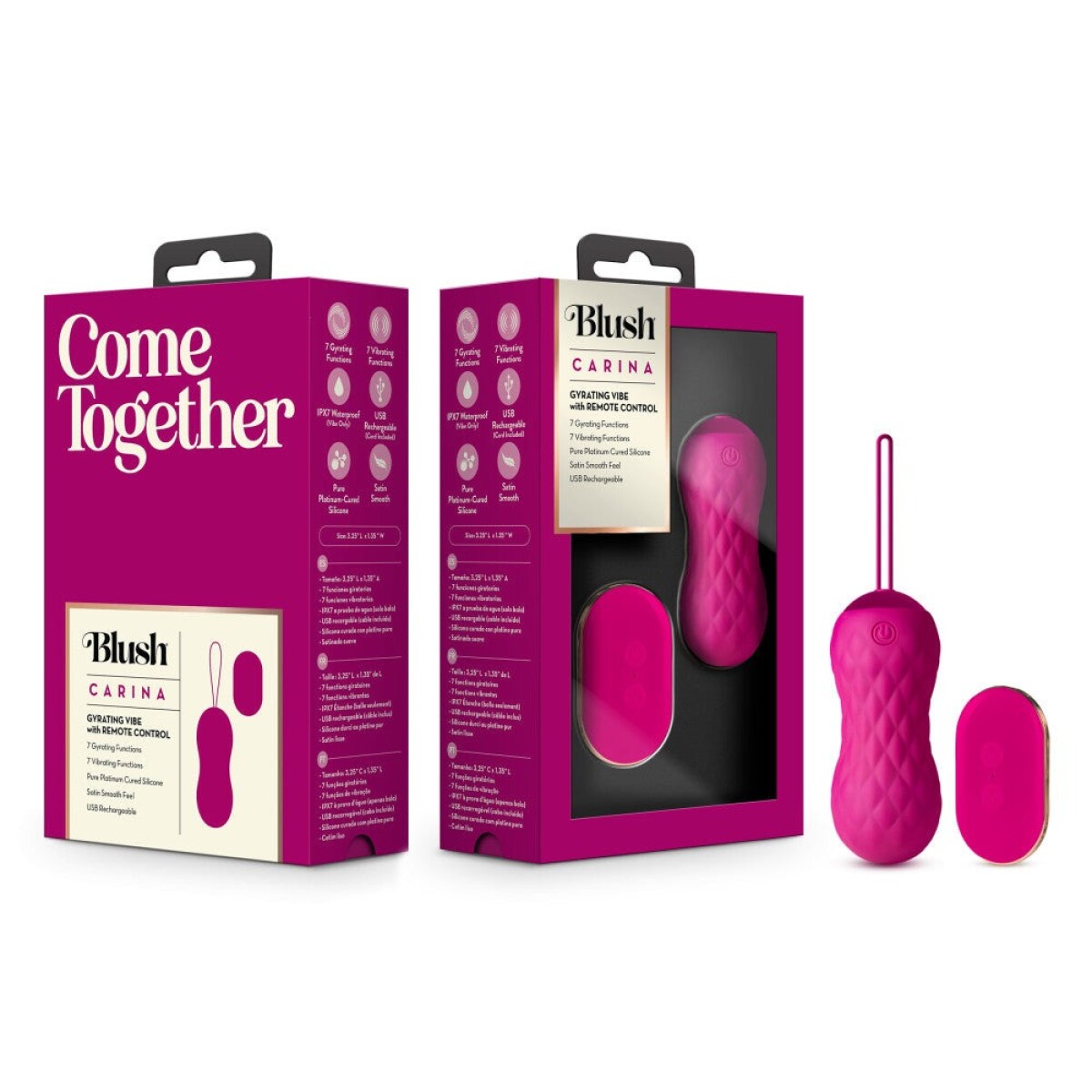 Bolas Kegel Vibrador con Control Remoto Carina Blush 