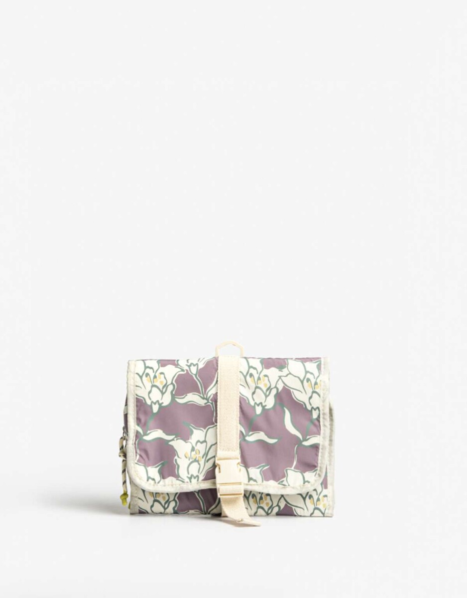 Porta Cosméticos Desplegable - Estampado Flores 