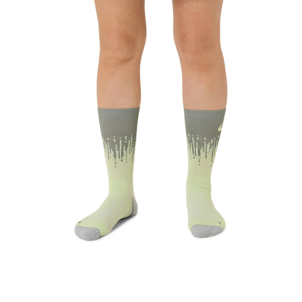 Medias Running Performance Run Sock Crew Unisex Monument Blue/whisper Green