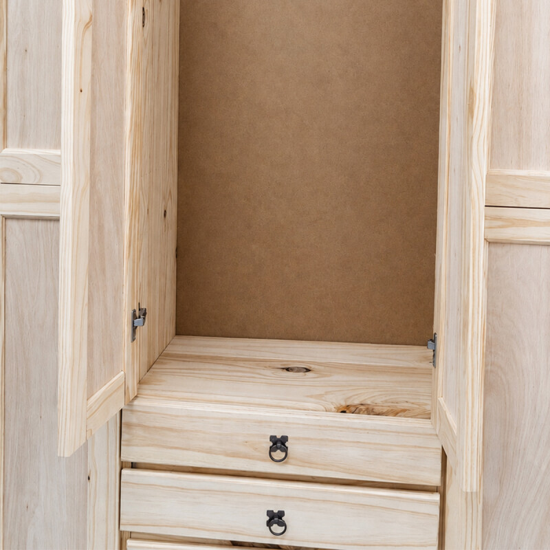 Ropero Madera Pino Macizo 6 Puertas Placard - Blanco Ropero Madera Pino Macizo 6 Puertas Placard - Blanco