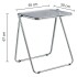 Mesa ComboHome Plia Acrílico Metal Plegable 65x50 Premium Plateada