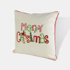 COJIN CUAD MARFIL MERRY CHRISTMAS 43X43CM Unica