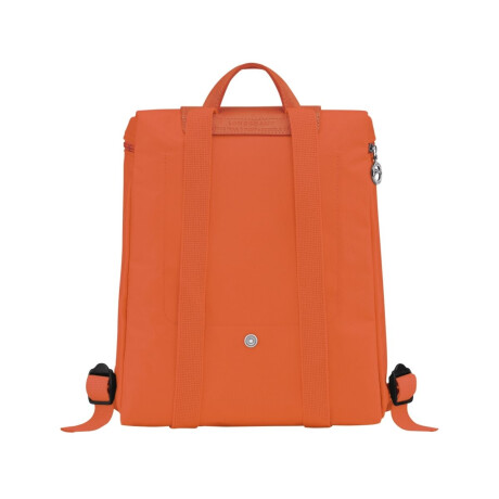 Mochila Longchamp plegable de nylon con cierre, Le pliage M Naranja