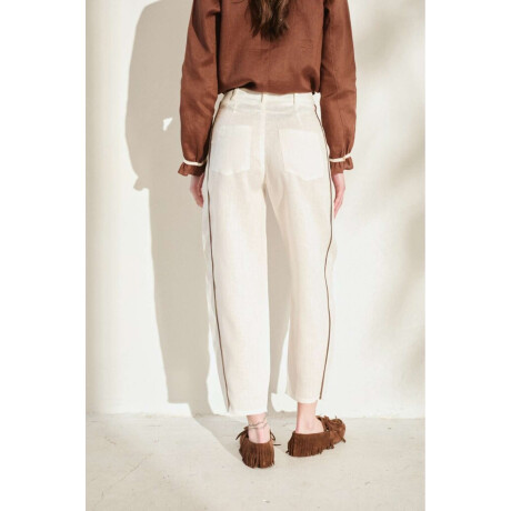 Pantalon Barrel Lines Crudo
