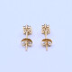 Caravanas oro 18k brillantes y zafiro. Caravanas oro 18k brillantes y zafiro.