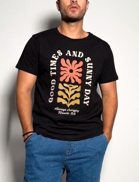 Remera estampada Isai Negro
