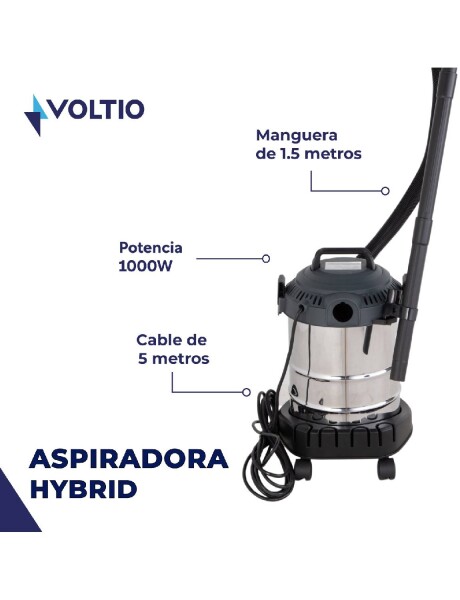 Aspiradora 3 en 1 Voltio 1000W Aspira agua y polvo 12 litros Aspiradora 3 en 1 Voltio 1000W Aspira agua y polvo 12 litros