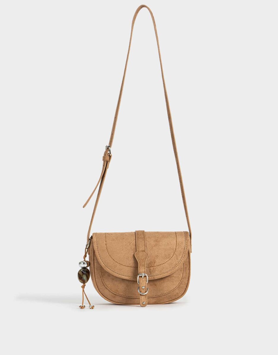 Bandolera Suede Uva - Marron Camel 