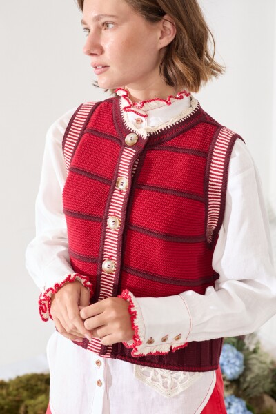 CHALECO SWEET Rojo Y Uva