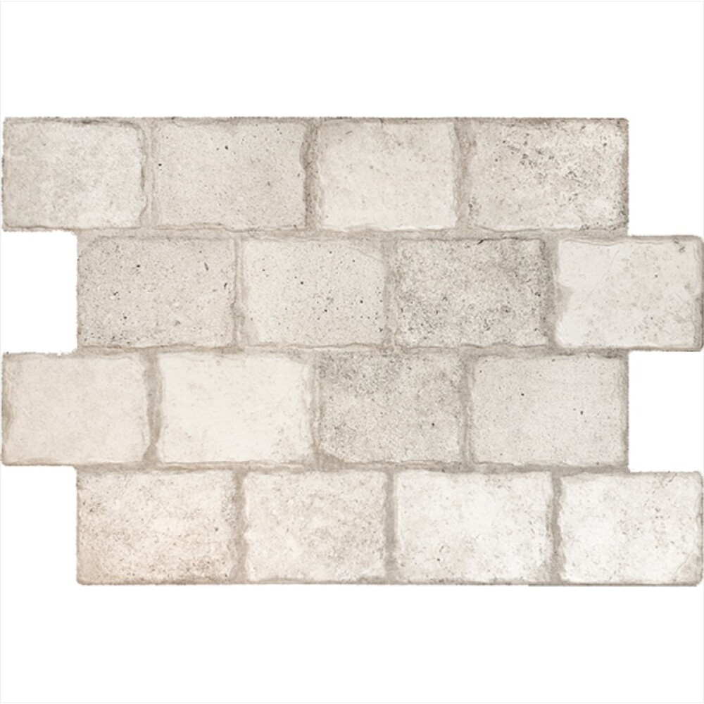 PORCELANATO PARA EXTERIOR <br /> BORGOGNA WHITE COBBLESTONE "A" 44.2X66.4 CM Porcelanato Para Exterior <br /> Borgogna White Cobblestone "a" 44.2x66.4 Cm